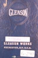 Gleason-Gleason Operators No 10 Spiral Bevel Cutter Sharpener Manual Year (1944)-#10-No. 10-01